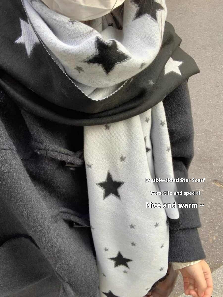 All-matching Fashionable Warm New Cashmere-like Thick Double-sided Scarf