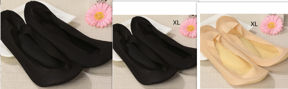 3D Arch Foot Massage Health Care Women Summer Socks Ice Silk Socks Shallow Mouth Silica Gel Invisible Slippers Feet Care