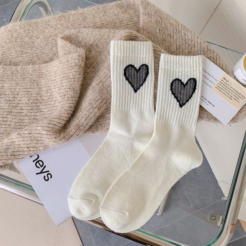 Woolen Women's Japanese Sweet And Caring Mid Length Socks
