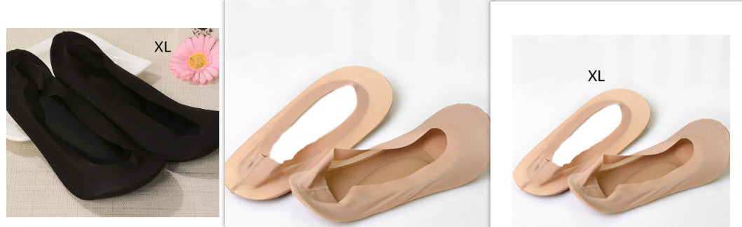 3D Arch Foot Massage Health Care Women Summer Socks Ice Silk Socks Shallow Mouth Silica Gel Invisible Slippers Feet Care