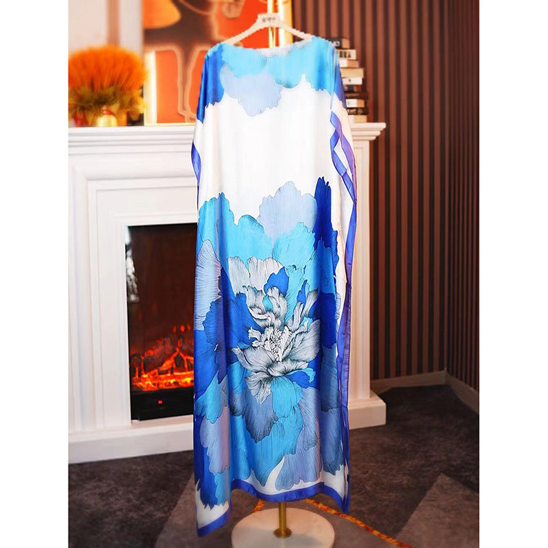 Women's Split Shawl With Contrast Color Pattern Malay Clothing