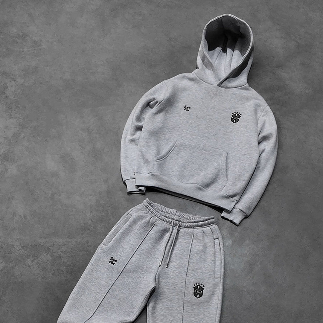 Zip Hooded Jacket Casual Suit Long Sleeve Sweatshirt And Sweatpants Trousers