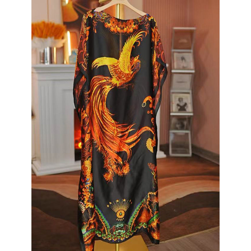 Women's Split Shawl With Contrast Color Pattern Malay Clothing
