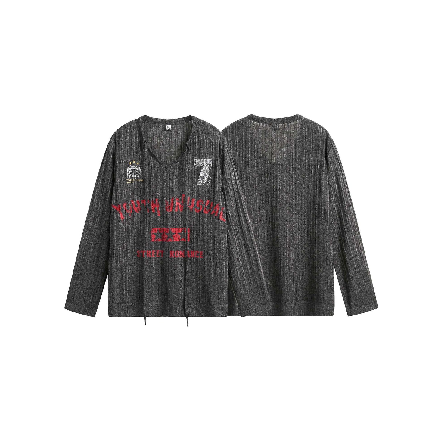 American Retro Hot Girl Loose Printed Pullover T-shirt