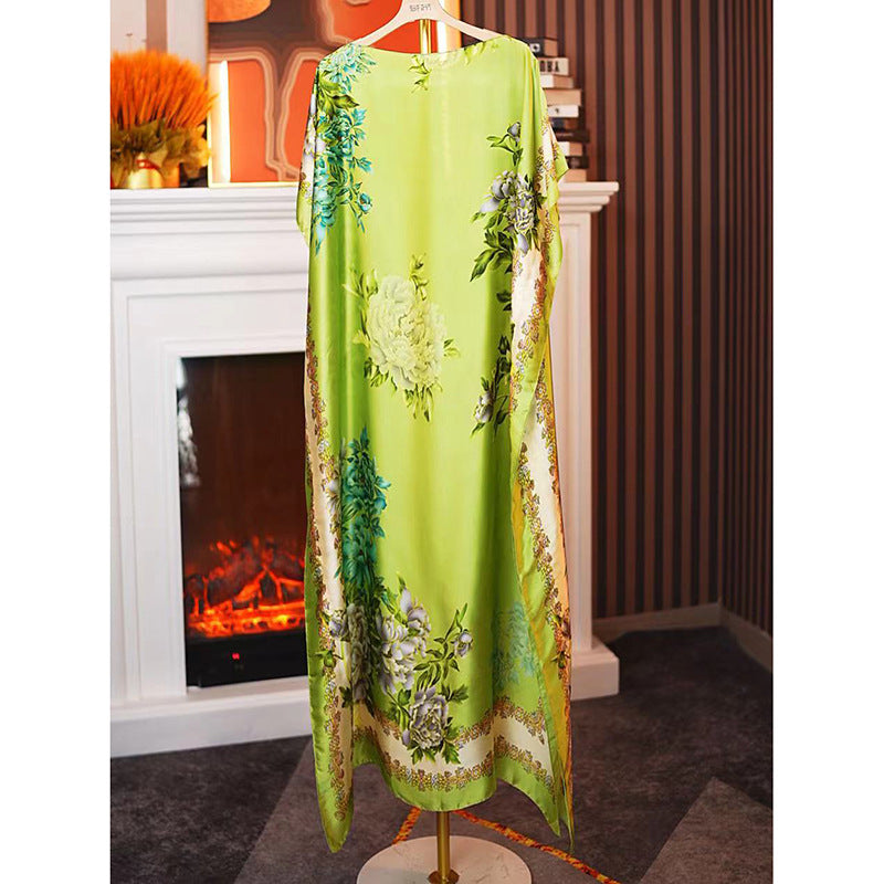 Women's Split Shawl With Contrast Color Pattern Malay Clothing