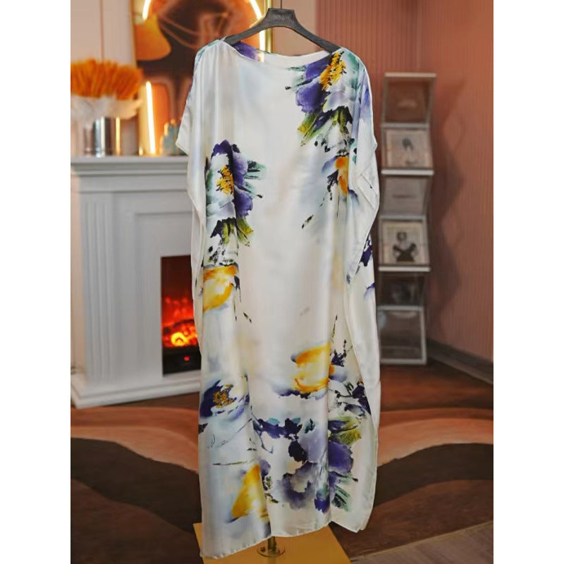 Women's Split Shawl With Contrast Color Pattern Malay Clothing