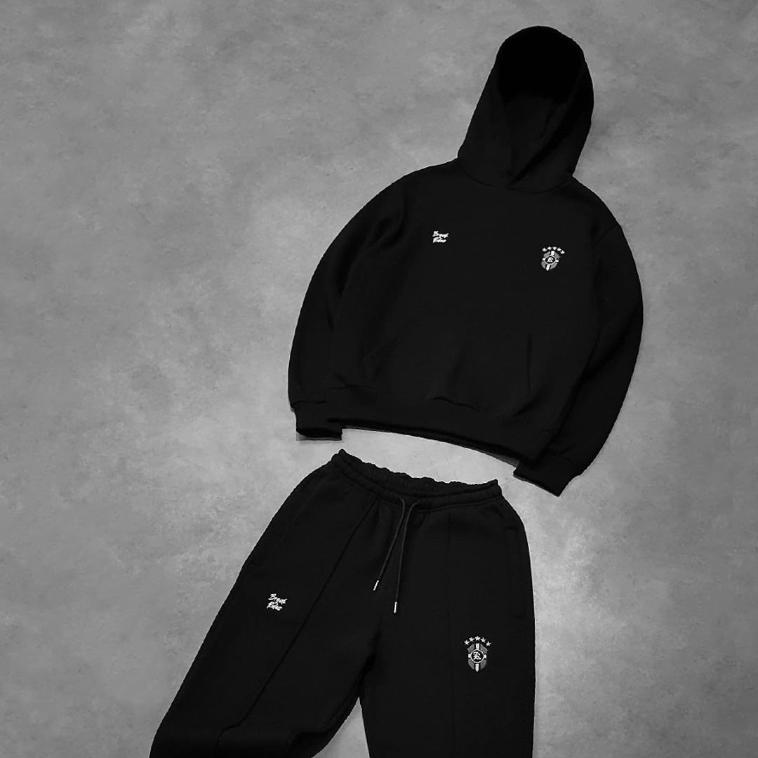 Zip Hooded Jacket Casual Suit Long Sleeve Sweatshirt And Sweatpants Trousers