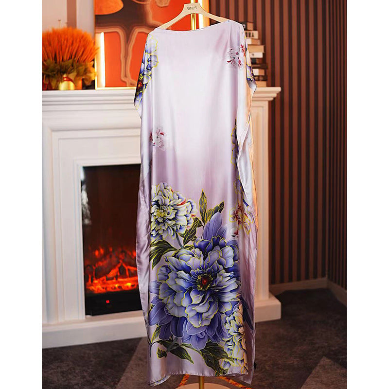 Women's Split Shawl With Contrast Color Pattern Malay Clothing