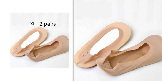 3D Arch Foot Massage Health Care Women Summer Socks Ice Silk Socks Shallow Mouth Silica Gel Invisible Slippers Feet Care