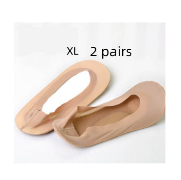 3D Arch Foot Massage Health Care Women Summer Socks Ice Silk Socks Shallow Mouth Silica Gel Invisible Slippers Feet Care