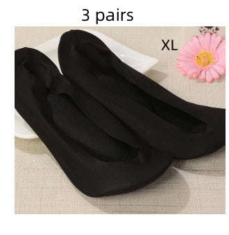 3D Arch Foot Massage Health Care Women Summer Socks Ice Silk Socks Shallow Mouth Silica Gel Invisible Slippers Feet Care