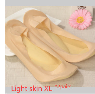 3D Arch Foot Massage Health Care Women Summer Socks Ice Silk Socks Shallow Mouth Silica Gel Invisible Slippers Feet Care