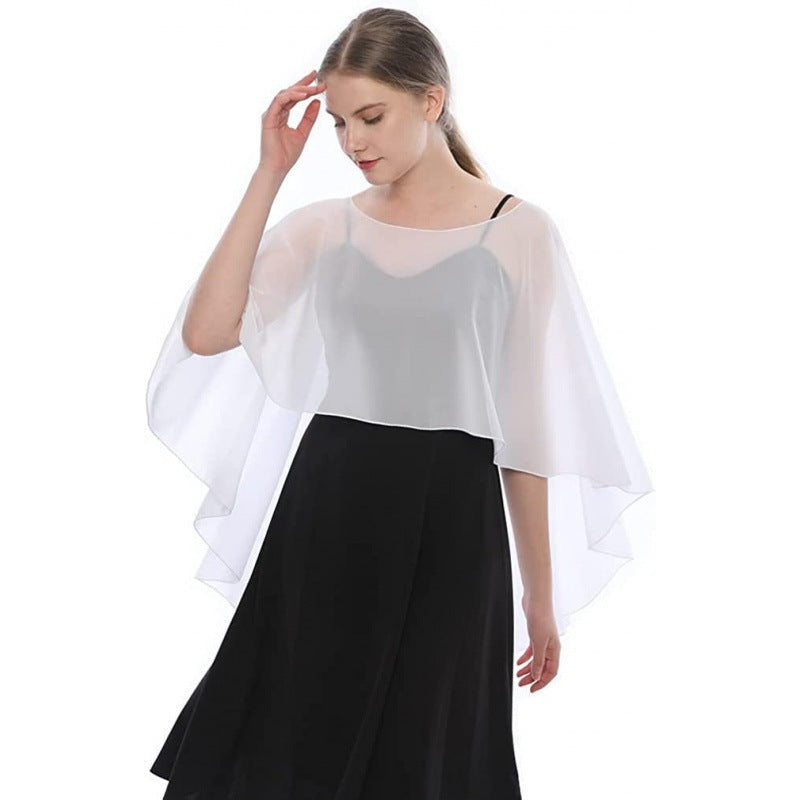 Women's Solid Color Thin Chiffon Breathable Sun Protection Shawl